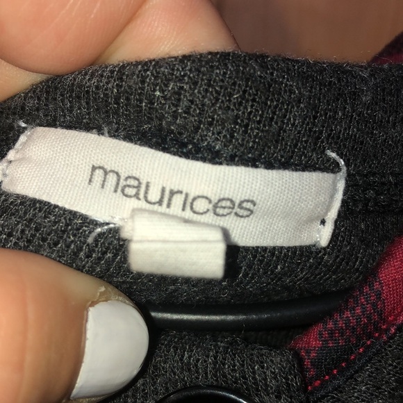 Maurice Buffalo/gray print pull over quarter button up sweatshirt size medium​ - Picture 5 of 7